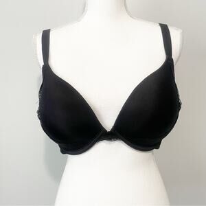 Ambrielle black lace plunge bra size 38DD